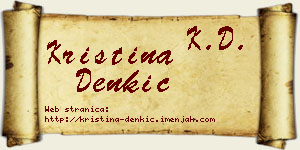 Kristina Denkić vizit kartica